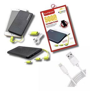 Carregador Portátil Power Bank 5000mah Kapbom