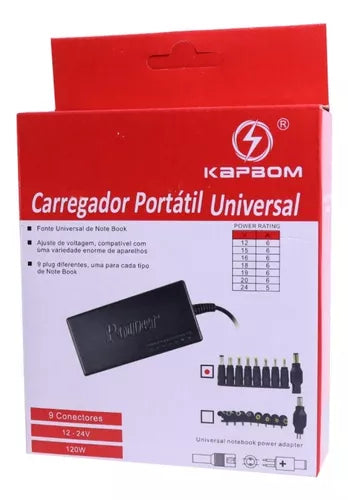 Fonte Carregador Notebook Universal Portátil 120w Kapbom