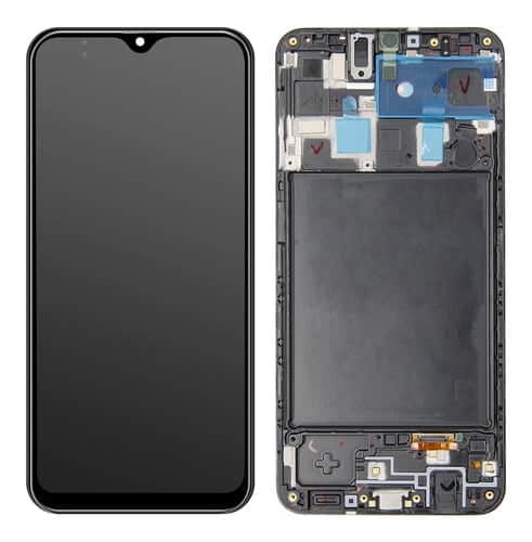 FRONTAL TELA DISPLAY LCD SAMSUNG A20 COM ARO - ORIGINAL CHINA